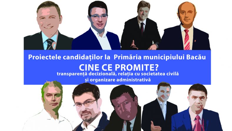 Proiectele candidaților la Primăria municipiului Bacău pentru domeniul „Transparență decizională, relația cu societatea civilă și organizare administrativă”