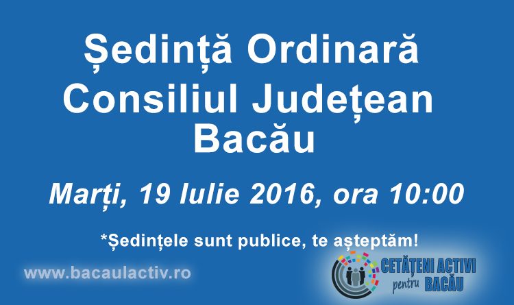 Marți, 19 iulie, Consiliului Județean se întrunește în ședință ordinară. Rectificarea bugetului, pe ordinea de zi